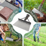 HASTHIP® Heavy Duty Hand Weeder for Weed Removal, Clean Up Animal Waste, Large Metal Shovel Scraper, Mud Remove Tool with Anti-splash Panel, Gardening Tools for Home Garden(Without Handle)